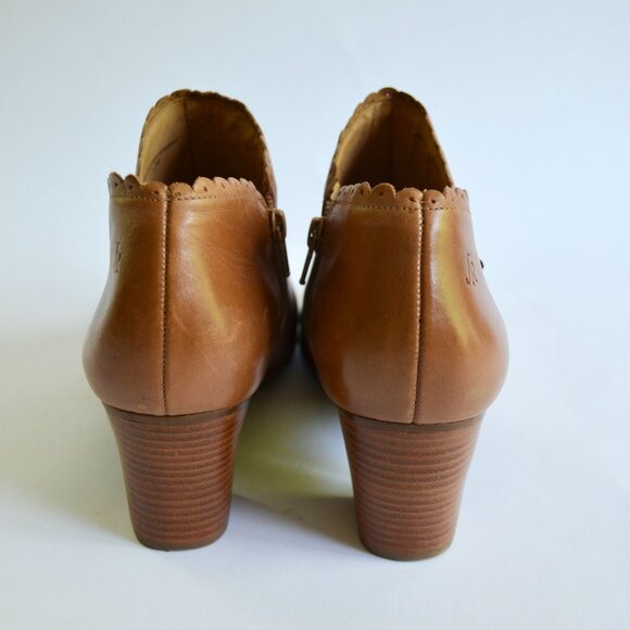 Jack Rogers Marianne Leather Cognac Brown Booties Size 10 M - Picture 4 of 11